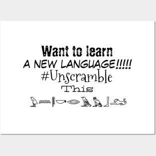 Unscramble funny t-shirt Posters and Art